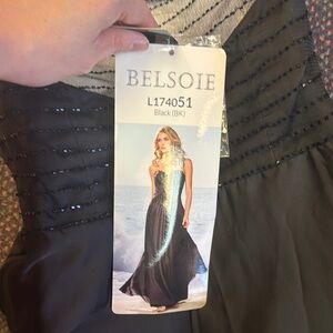 Belsoie Black Evening Gown